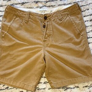 Abercrombie & Fitch Brown Flat Front Men's Shorts